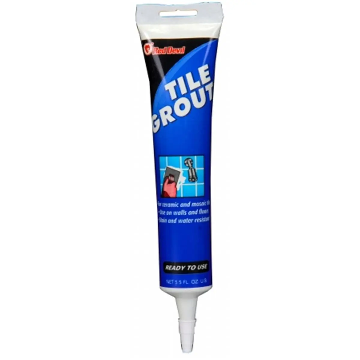 212 MAIN Pre-Mixed Tile Grout - Red Devil PMRX 0425, 5.5 Oz, Mildew Resistant, Waterproof, Durable, Excellent Adhesion, User Friendly, VOC Compliant