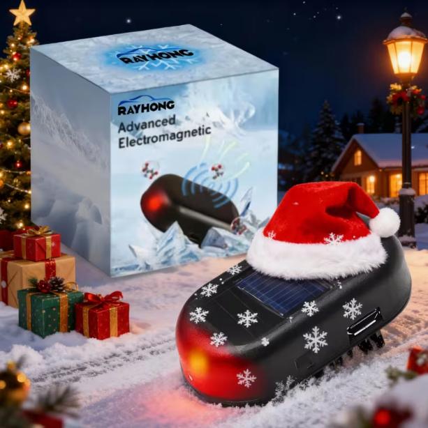 4-Pack - Solar-Powered Automatic Windshield Defroster for Winter, Ideal for Outdoor Parking Lots & Open-Air Environments