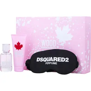 Dsquared2 Wood Set-Edt Spray 1.7 Oz & Bath And Shower Gel 3.4 Oz & Night Mask For Women