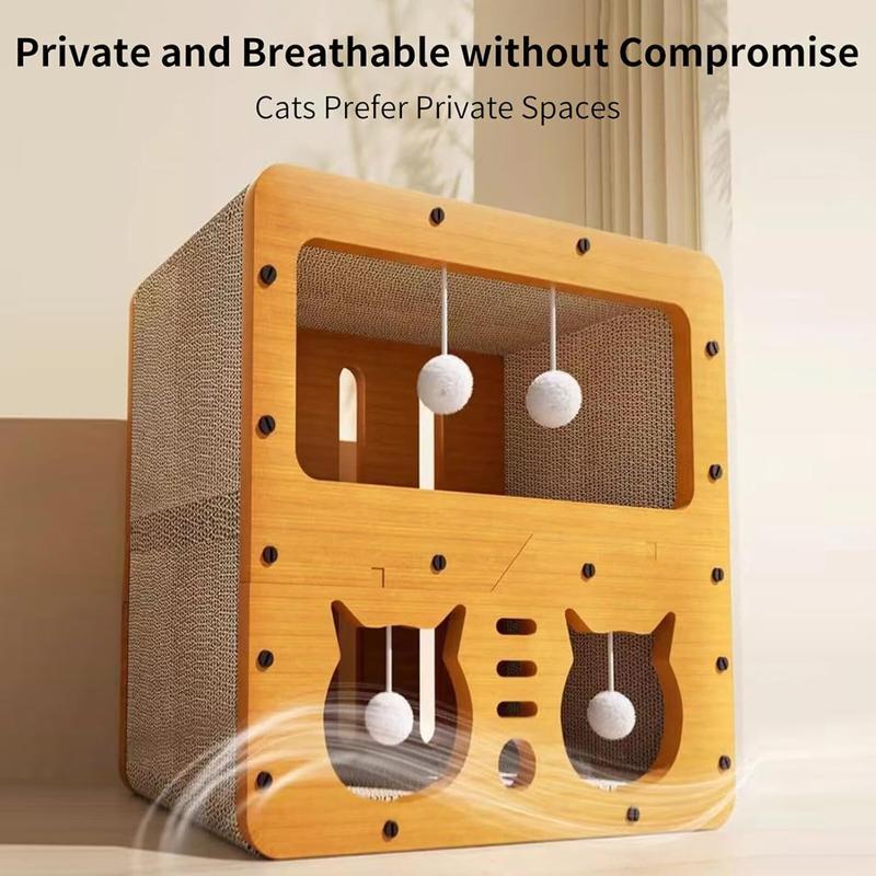 FANJUN-AMTECH Wooden Scratcher, Scratching Board, Bed, Pet Furniture for Small Pets,Stylish  Bed for Big and Small  Spacious cool cat stuff cozy cat scratcher indoor cat accessories cat toys   cat bed  hanging cat stuff