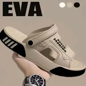 men slippers summer eva soft soled platform sides sandals indoor outdoor walking beach shoes flip flops mens home shoes