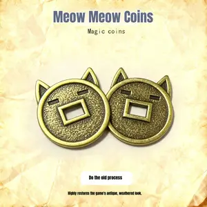 [5 pcs] Meow Meow Coin - Lucky Cat - Where Winds Meet Game Props