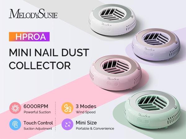 MelodySusie HProA Mini Nail Dust Collector for Beginners Home Salon, Compact & Portable Ideal for Salon Use, Christmas Gift