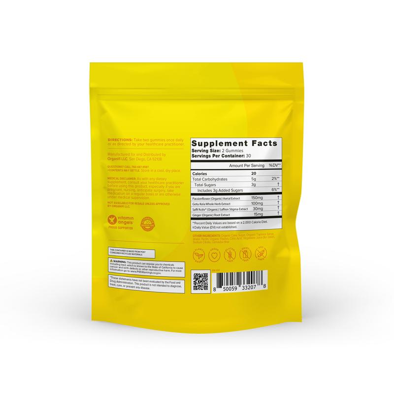 Organifi Happy Drops - Mood Lifting Gummies - Natural Dietary Edible Supplement