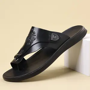 Men’s Summer Non-Slip Wear-Resistant Flip Flops – Fashionable Soft Sole Comfortable Slides for Home and Outdoor Use