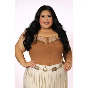 Plus Size Western Embroidered Corset Top | Divas Fashion Boutique