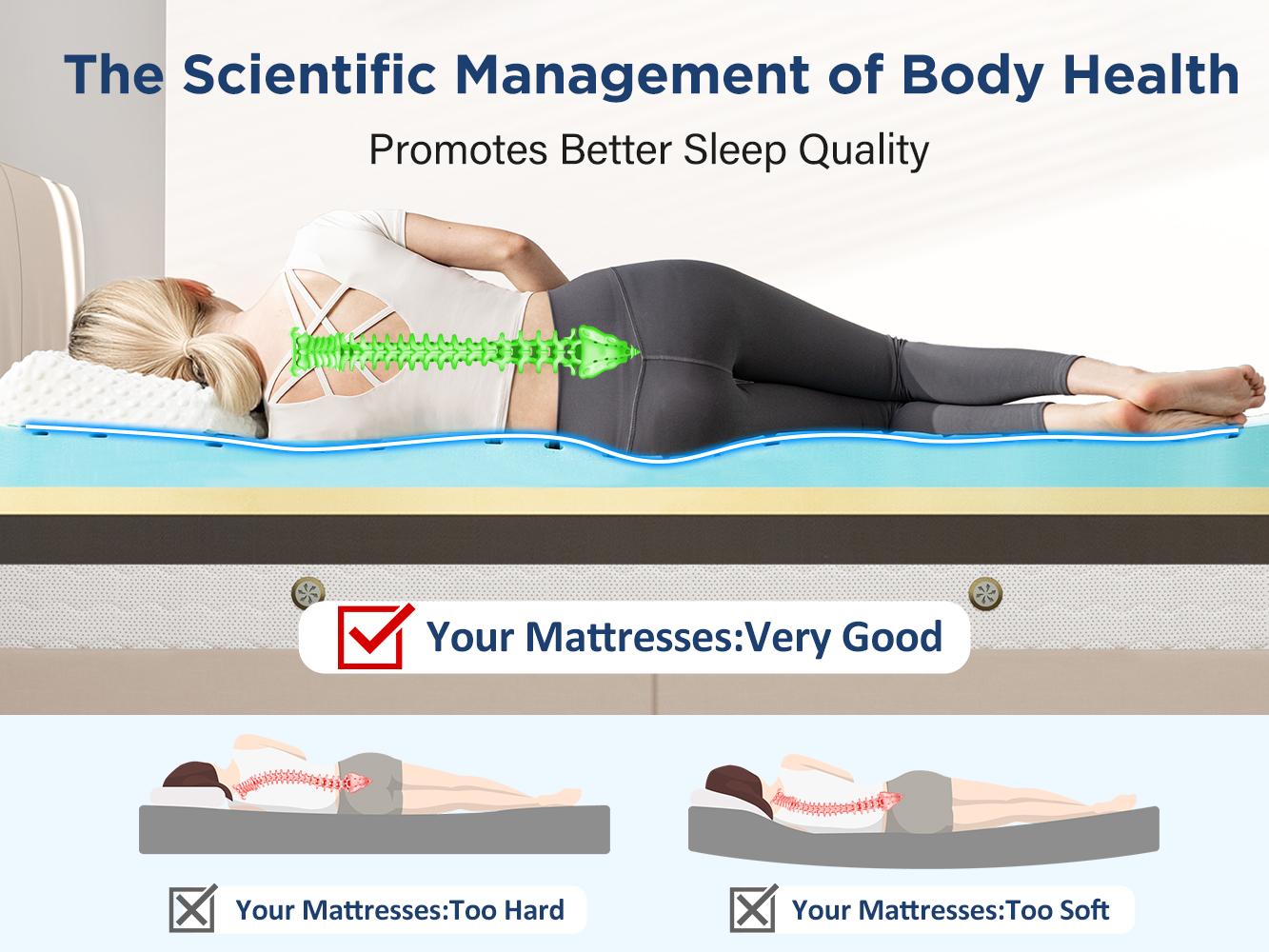 Raybee 3/4 Inch Memory Foam Mattress Topper, King Queen Full Twin XL Mattress Topper with Cooling Gel and Machine Washable Tencel Cover Soft & Pressure Relief & Breathable, Non-Slip, Mattresses Protector Pad White