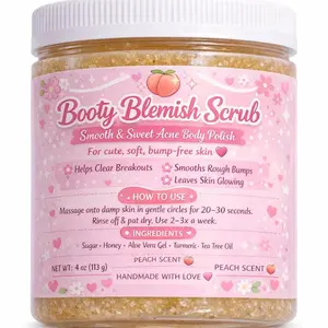 Booty Blemish Scrub – Peach Scent Butt Acne Body Exfoliating Scrub for Butt, Bikini Area, Back Acne & Rough Bumps