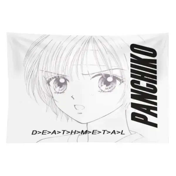 Panchiko DEATHMETAL Cotton Tapestry, 60"x40" Lightweight Hanging Wall Art, Whimsical-Aesthetic Room Decoration for Teens, Funny Meme Gift