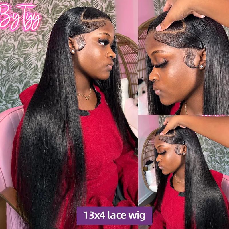 HD Straight 13x6 Lace Frontal Wig Human Hair Wig 13x4 Transparent Lace Frontal Hair Wig For Women Preplucked Remy Hair Wig 180Density TikTokShopBlackFriday