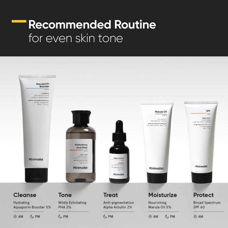 Minimalist Brightening and Anti Pigmentation Serum | Removes Acne Marks, Dark Spots & Blemishes | 2% Alpha Arbutin | Contains 4-n-Butylresorcinol(23x More Potent than Kojic Acid) | 1 Fl Oz/30 ml