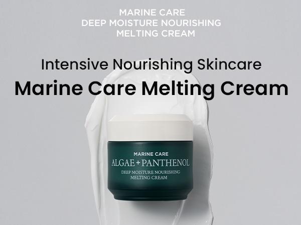 [Heimish] Marine Care Deep Moisture Nourishing Melting Cream (55ml/ 1.85 fl. oz) with Algae + Panthenol, Hydrating & Anti-Aging, Korean Skincare Springtok Moisturizer