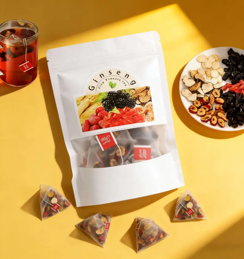 80 Cups - Kidney Tea Formula Ginseng Eight Treasure Tea, Ginseng Eight Treasures Tea, Organic Kidney Cleanse Tea, Traditional Healthy Kidney Cleansing Tea for Men & Women