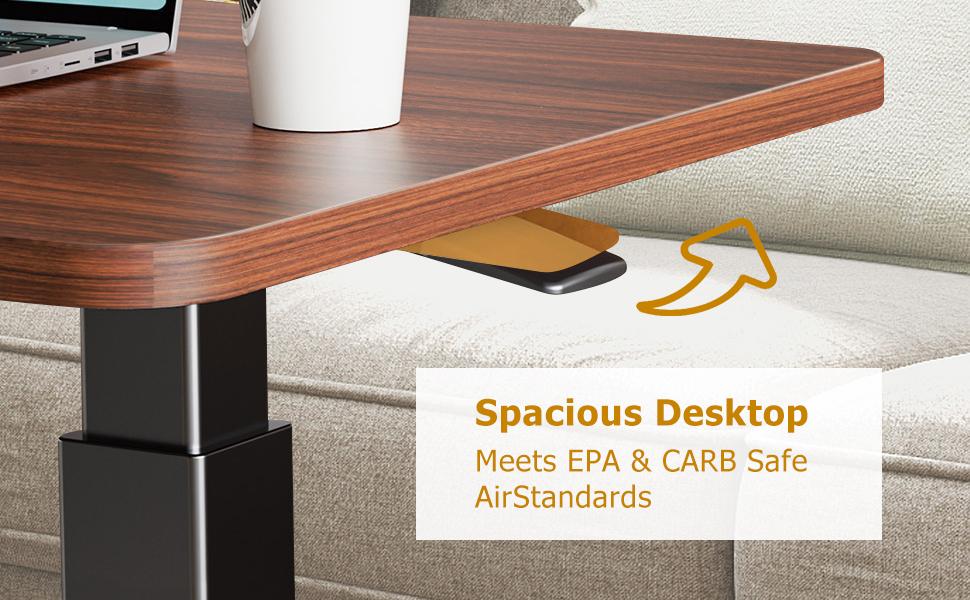 Adjustable Overbed Table with Wheels for Hospital and Home Use - Rolling Laptop Desk and Mobile Standing Desk Portable Durability Study Convenient Height