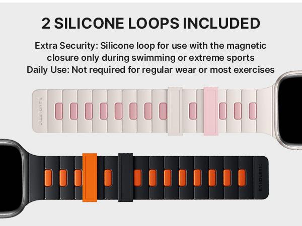 Bandletic Magnetic Watchband Compatible with iWatch Bands for Men Women,Dual Sided Reversible Silicone Sport Strap for iWatch 42mm(Series 11/10), 41mm(9/8/7), 40mm(SE3/SE2/SE/6/5/4), 38mm(3/2/1)