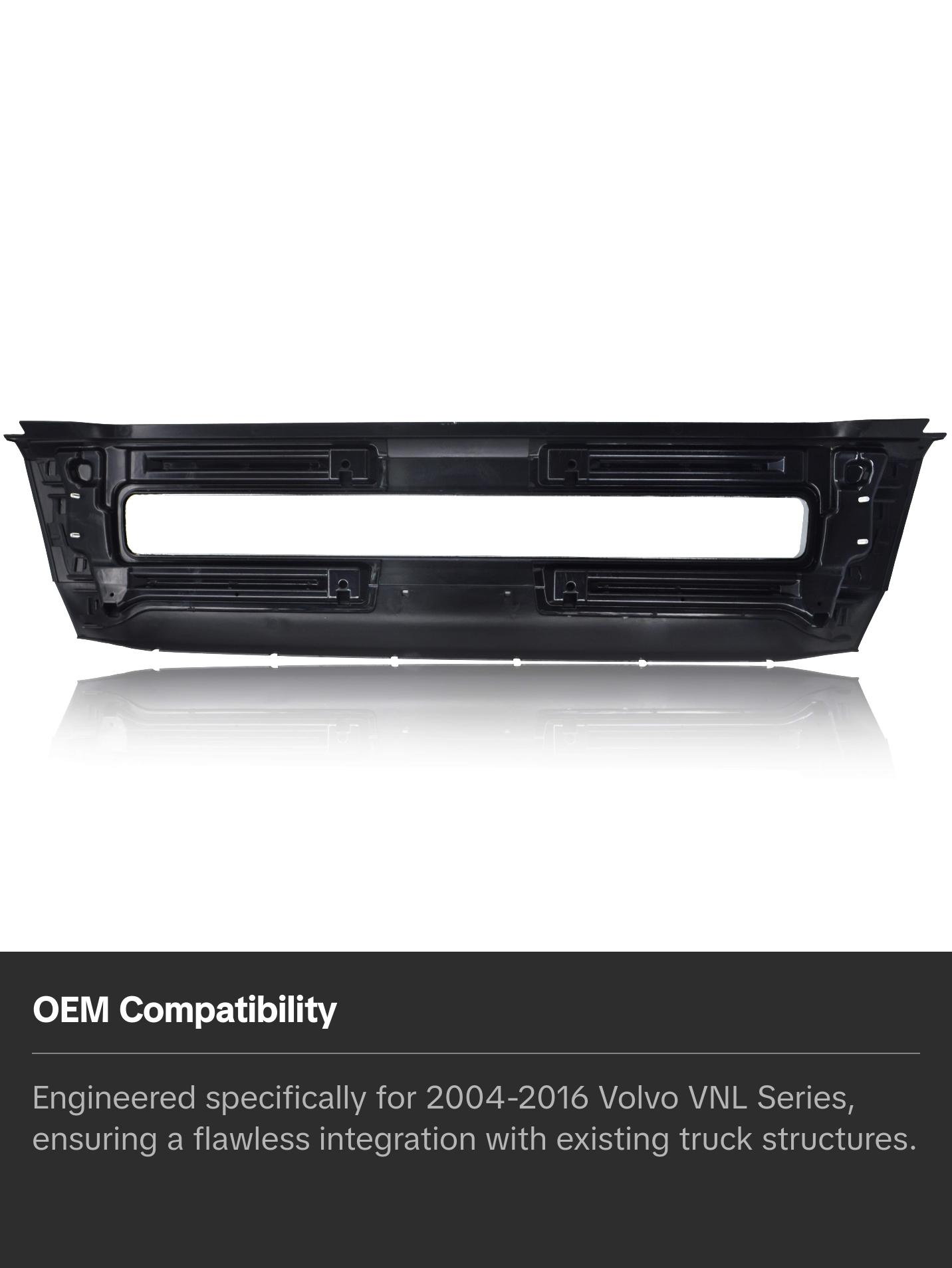 TORQUE Front Center Bumper Replacement for 2004-2016 Volvo VNL 300 430 630 670 730 780 Series Semi Trucks (TRB201400B)