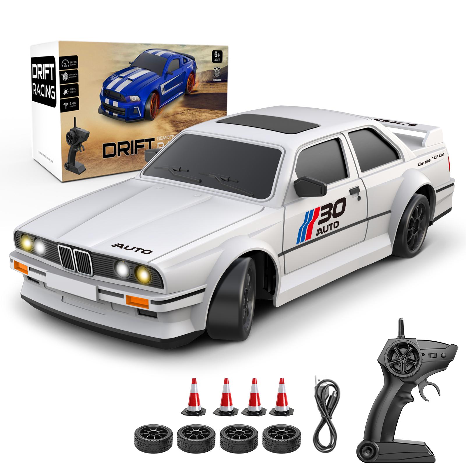 1:24 Scale Remote Control Drift Car - 2.4GHz 4WD RC Drift Car with LED Lights & Tires - Remote Control Racing Car, Perfect Birthday Gift for Kids united states