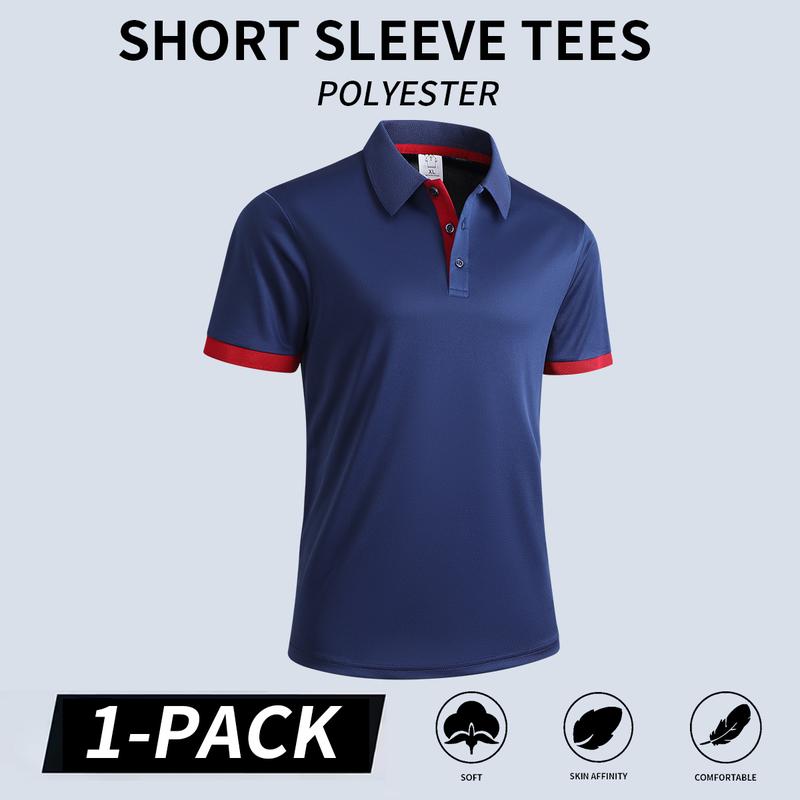 Solid color summer men's lapel POLO shirt, suitable for playing, golf, outdoor sports and leisure, comfortable and breathable, cool short sleeves, multi-color optional