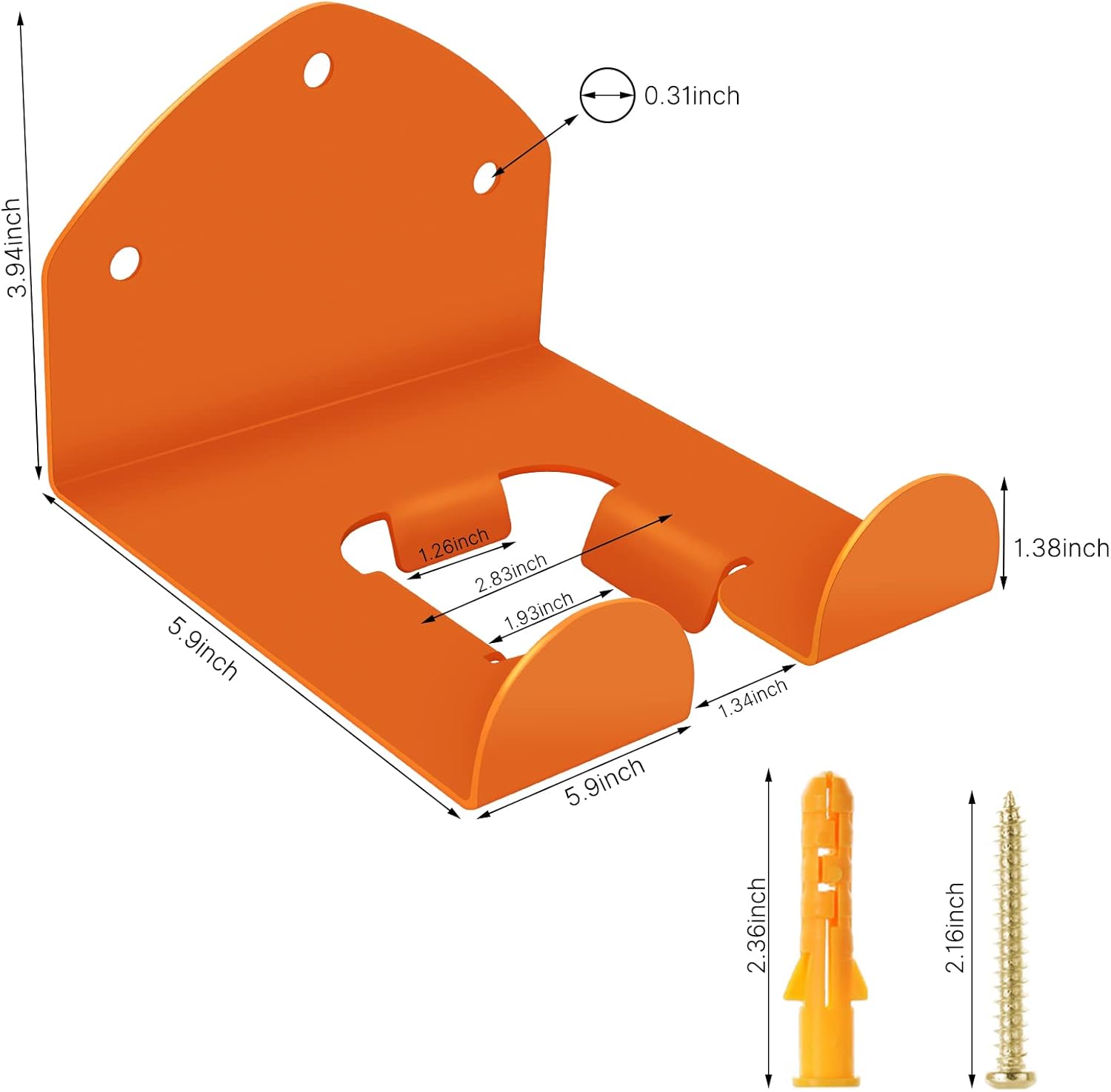 Garage Organizer Wall Hanger, Heavy-Duty Steel Weed Trimmer Wall Rack, Yard Tool, RackGarden Tool Rack for Grass Trimmer, Hedge Trimmer