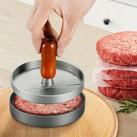 1pc Burger Press Non-Stick Hamburger Press Patty Maker Mold | Meat Beef Cheese Veggie Burger Maker For Grill Griddle BBQ Barbecue