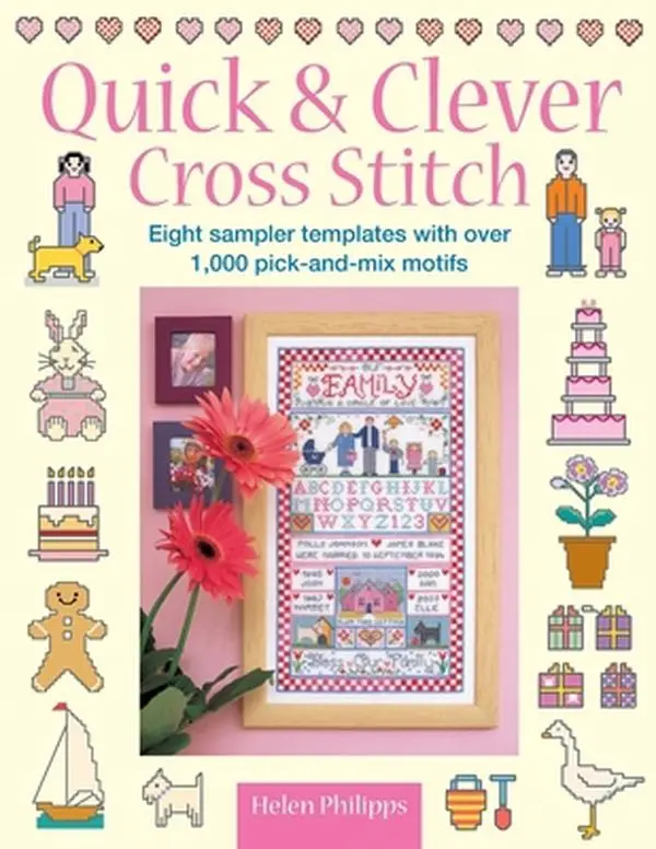 USED-Quick & Clever Cross Stitch: 8 Sampler Templates with Over 1,000 Pick-And-Mix Motifs by Philipps, Helen (Paperback)