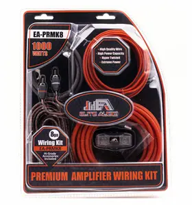 Elite Audio EA-PRMK8 Car Amp Wiring Kit | 8 Gauge CCA | Up To 1000 Watts Full Installation Kit with Fuse Holder