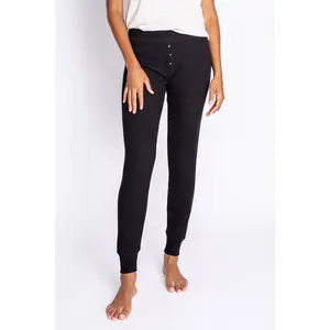 Textured Essentials Black Jammie Pants