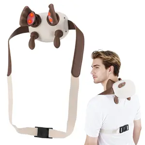 Hand Shoulder and Neck Massager Cordless Therapalm for Pain Relief with 2 Temp Levels 3-Speed Settings & Heat Function Deep Tissue Kneading masajeador con calor wireless portable electric acupressure