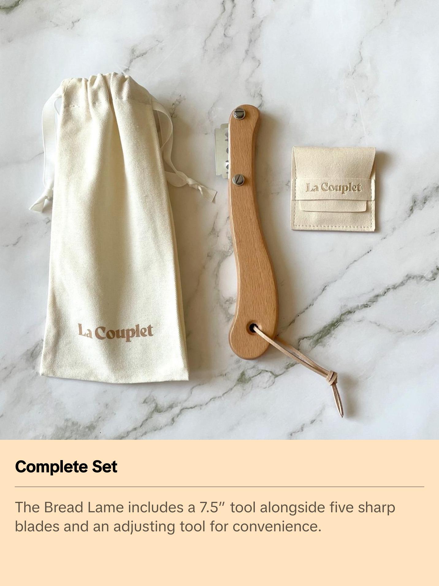 Bread Lame, Scoring Knife with 5 Blades + Pouch, Sourdough Scorer, Baker Gift