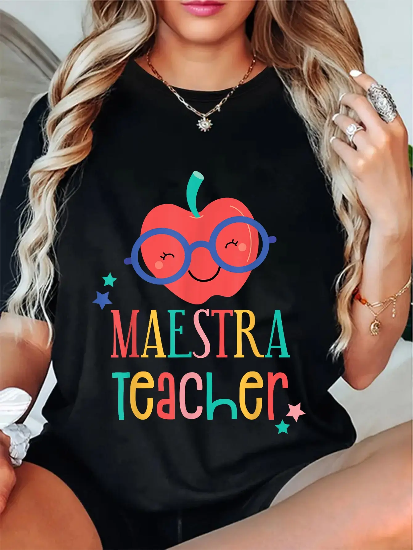 Unisex Cute Maestra Teacher T-Shirt Gifts for Teachers Tell Me in Spanish Gifts