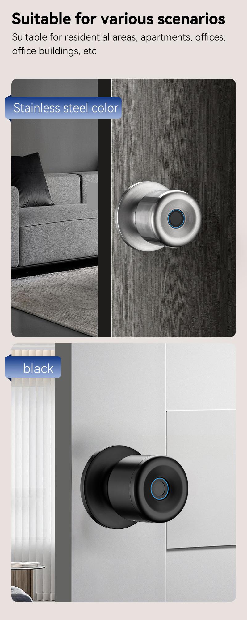 Smart 3 in 1 Fingerprint Door Lock Digital Keypad Smart Door Lock with App Control Keyless Entry Door Lock for Home Bedroom Apartment Office Garage