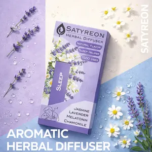 SATYREON Deep Sleep Diffuser with Watermelon & Peppermint for Natural Sleep Support & Body Detoxification Plant-Based Ingredients 1500 Uses per Diffuser Woody Scent