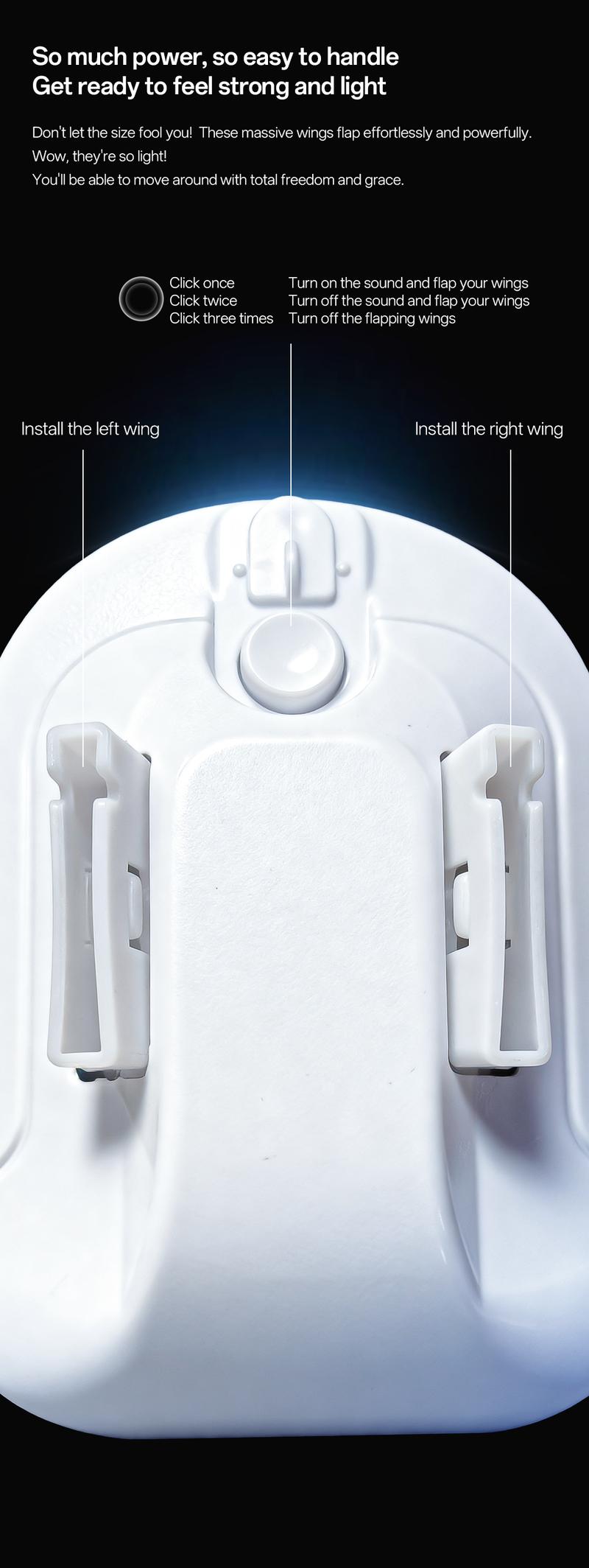 Foam Electric Wings Handmade Black White Unisex Cosplay Costume, Birthday Party Outfit, Christmas Gift, Photography Props, Clothing, Minimalist Basic