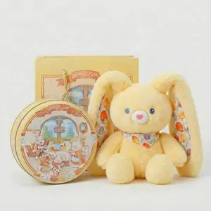 creative Cute Pull Ear Fluffy Rabbit Plush alive Keychain Interactive Bunny Bag/key Charm Soft Stress Relief fidget Toy for Girls.Posable Ears Valentine's Day Gifts stuffed animal keychain perfect present elegant