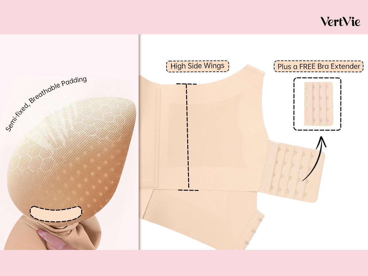 Vertvie｜GRACE Classic T-Shirt Bra, Jelly Bras, Wireless Full Coverage for All Day Comfort