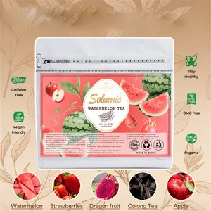 Terravia Tea Watermelon Oolong Herbal Tea - Organic, Caffeine Free,Sugarcleanse Sachet Bags, Sweet & Tangy with Antioxidants, Enjoy Hot or Iced - 20 Count (Pack of 1) bliss coffee alternative  Christmas Thanksgiving Value Pack Filled with Tea