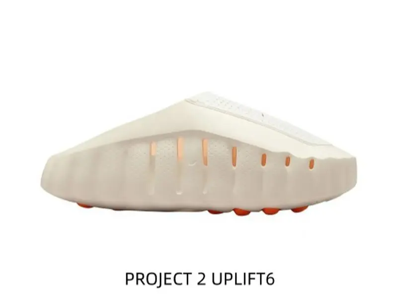Minimalist open‑back slip‑on slides with sculpted thick sole and orange anti‑skid bottom dots, easy wear design, unisex for beach trips, shopping outings and various casual looks