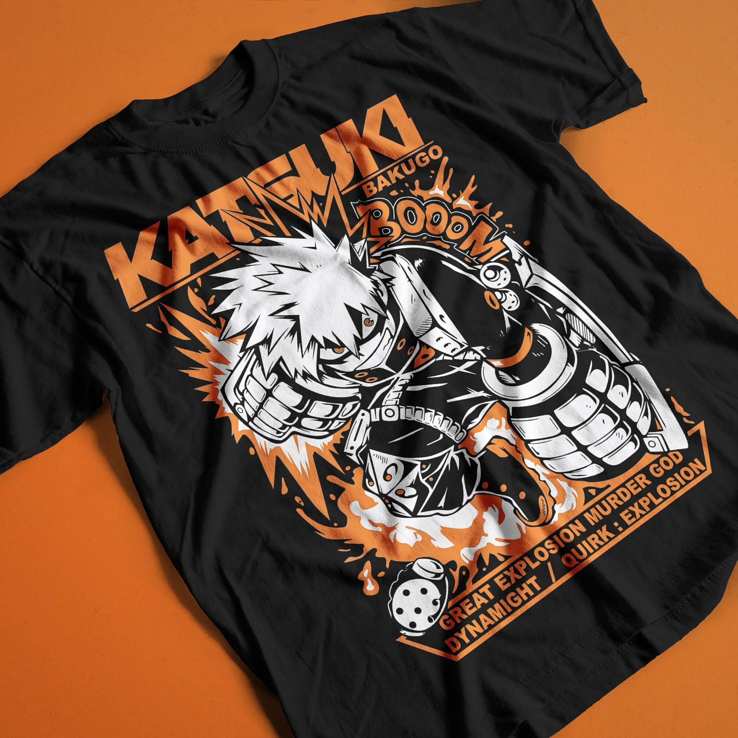 Katsuki Bakugo My Hero Academia Anime Y2k Graphic Tee, Kacchan One For All Manga Youth Shirt, My Hero Academia Boku no Hero Anime T-Shirt for Men, Women and Kids