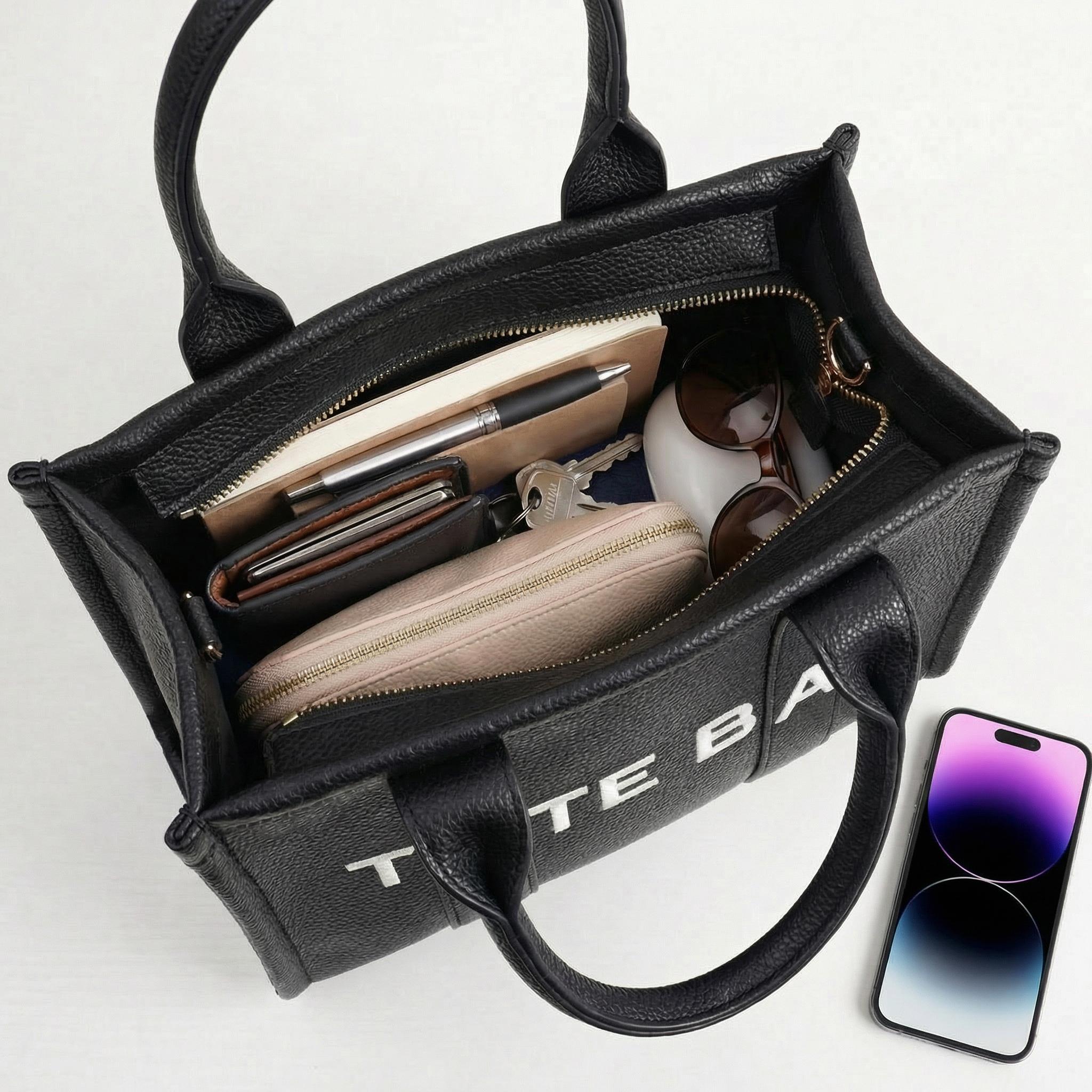 Embroidered letters Women's Stylish Letter Tote Bag New 2026 Design Versatile Handbag Available in Multiple Colors Suitable for Everyday Use