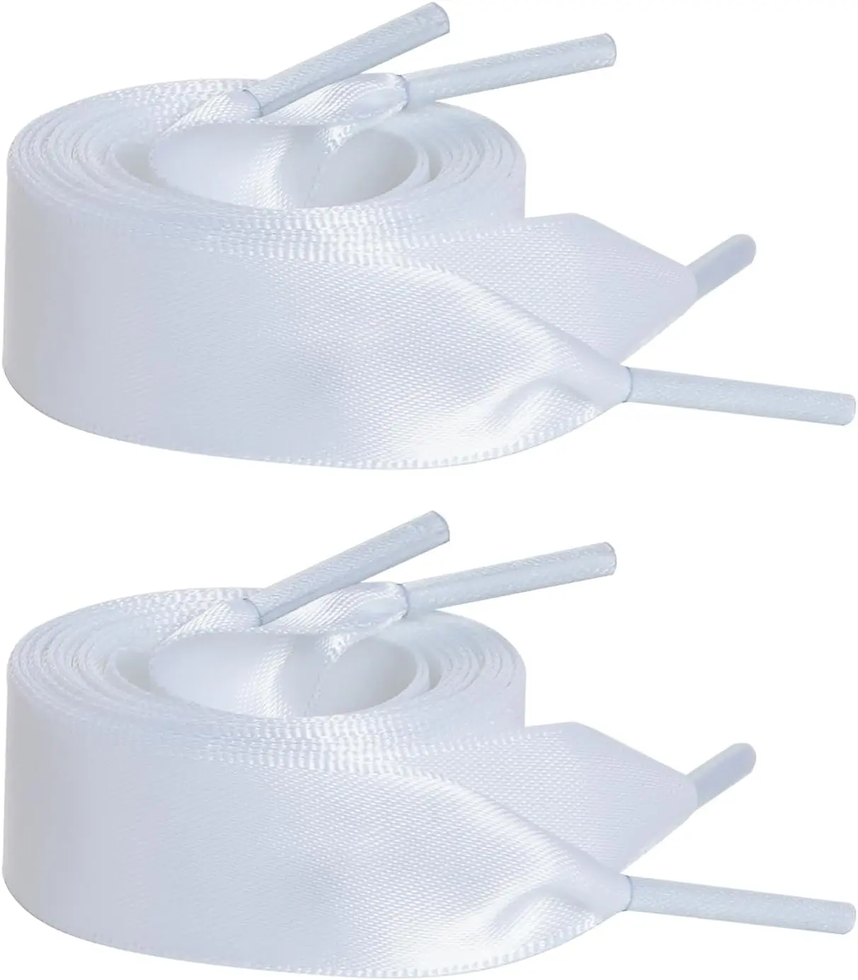 2 Pairs " Flat Satin Ribbon Shoelaces Silk Shoestring Wide Shoe Laces for Sneaker Skate Shoes Boots  Shoes