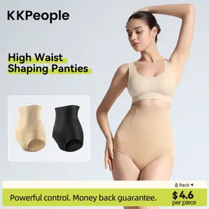 (KKpeople) Women's High-Waist Panties, 4/6/8 Pack All Season Comfy Daily Wear,Ultra Soft Comfort Fit Briefs Womenswear