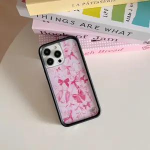 Wildflower 3D Heart Love Flower Cherry Cake Case For iPhone 15 14 13 12 16 Pro Max WF Fashion Girl Bow Ballet Dance Shoes Cover