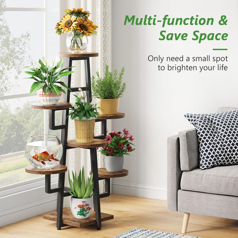 Tribesigns 7 Tier Plant Stand Indoor Tall Plant Shelf for Multiple Plants Organiser Flower Rack Tribesigns 7 Tier Plant Stand Indoor Tall Plant Shelf for Multiple Plants Organiser Flower Rack