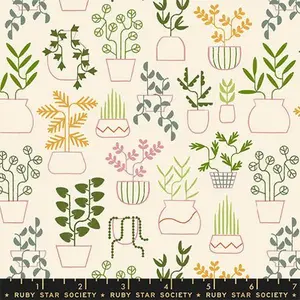 Fabric Ruby Star Society Natural Plant Life Calathea by the Quarter Yard RS5184-11