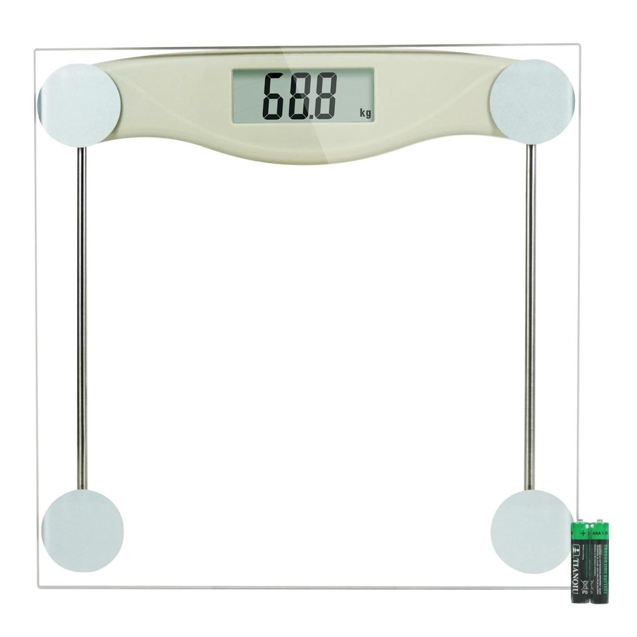 Bathroom Scale for Body Weight, NUTRI FIT Digital Weighing Scale Accurate Electric Weight Loss Watcher Scale, 330 lb Capacity