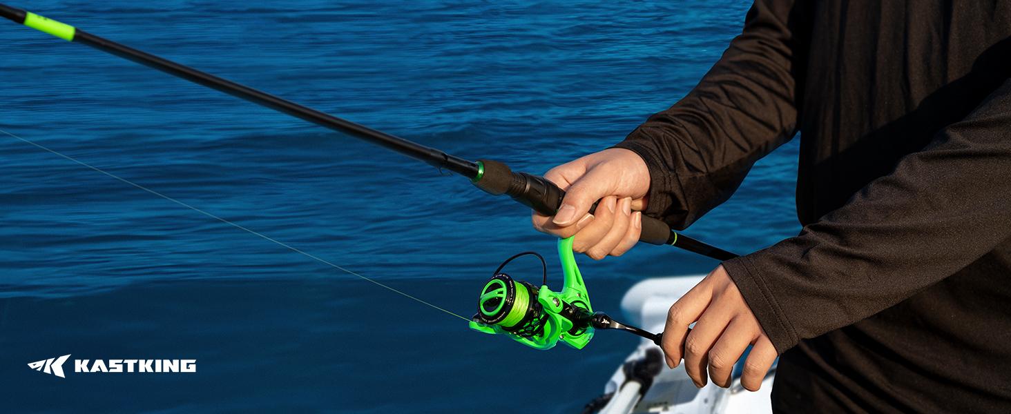 KastKing Zephyr Dual Tip Fishing Rod, Lightweight KastFlex IM6 Graphite Spinning & Casting Rod, Fuji O-Ring Guide, Dual Tips Section for Different Powers, Drop Shot Hook Keeper, EVA Grip