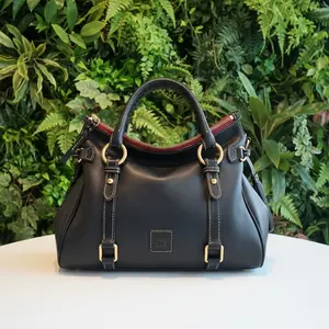 Pre-owned Dooney & Bourke Leather Shoulder Bags Navy Florentine Satchel New