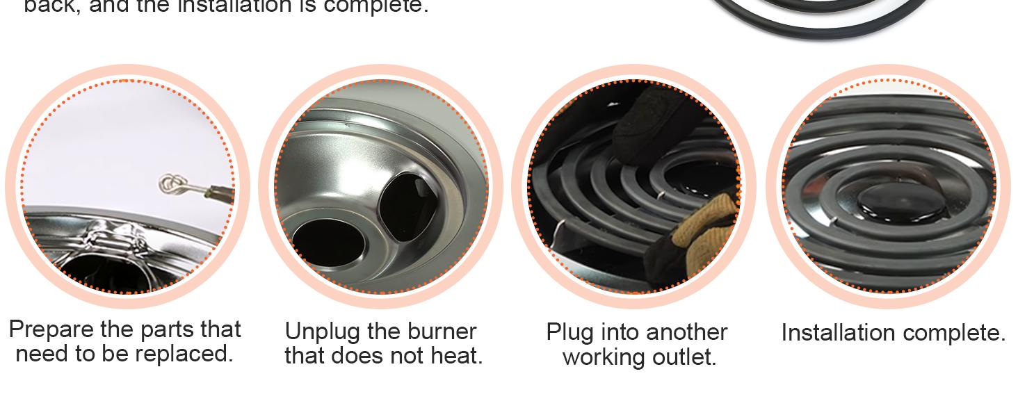 Beaquicy 316442300 8" Surface Element - Replacement for Ken-more Cro-sley Frigi-daire Kelvi-nator Range Stove Cooktop Oven Coil Surface Element - 8 inch Burner on the Range