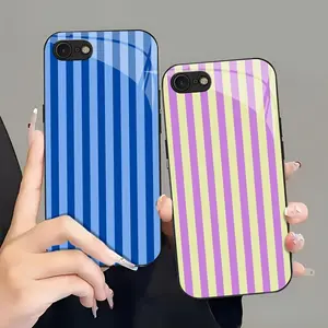 Cute Preppy Striped Pastel Candy-Color Summer Aesthetic Phone Case for iPhone 8–975
