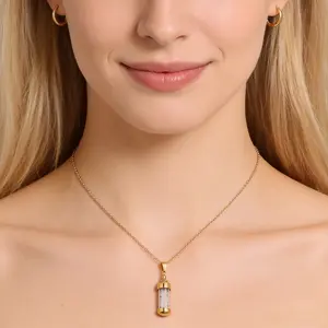 Energy Crystal Clear Quartz Perfume Necklace | 5 Fragrances Random Delivery #ValentinesDayGift #GiftForHer #CrystalValentineGift